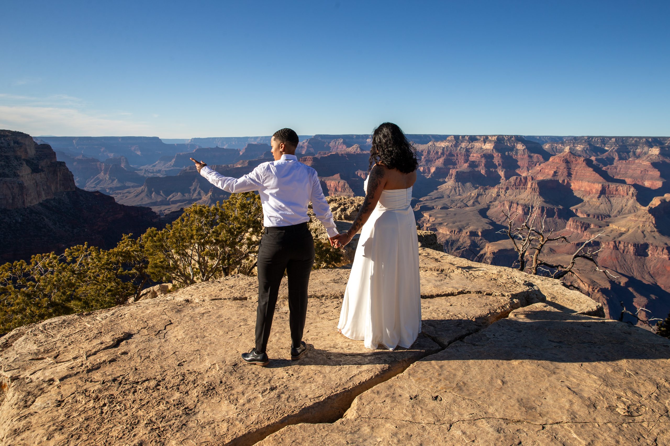 A small budget-friendly wedding at The Grand Canyon. 